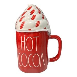 Rae Dunn "HOT COCOA" Red Figural Coffee Mug